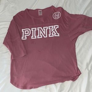 VS PINK Jersey Top Quarter Sleeve